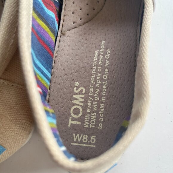 TOMS Classic Alpargata Natural shoes Slip On Flats Womens Size 8.5 - Picture 4 of 5